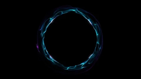 Glowing spiral ring. Abstract digital background Stock Footage 82786625