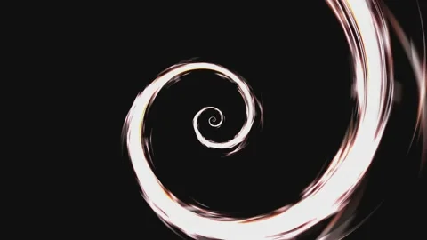 Glowing spiral rotates on a black background Stock Footage 200794839