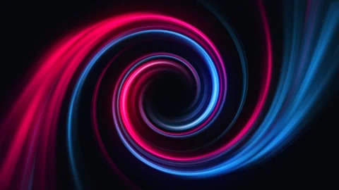 Glowing spiral tunnel background, abstract colorful swirling fractal motion Stock Footage 222941081