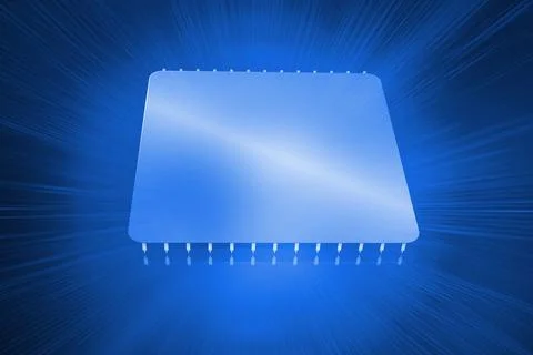 Glowing square on blue background イラスト素材