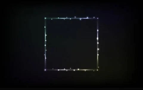 Glowing square border. Abstract vector illustration Glowing square border.... 写真素材