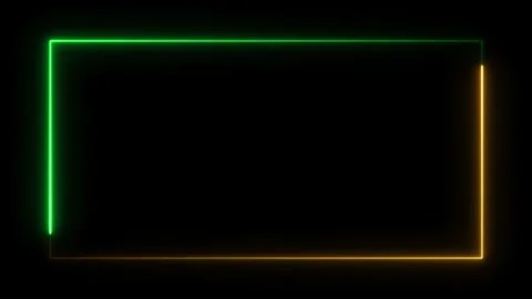 Glowing square frame animation. neon frame background animation. 動画素材 290014916