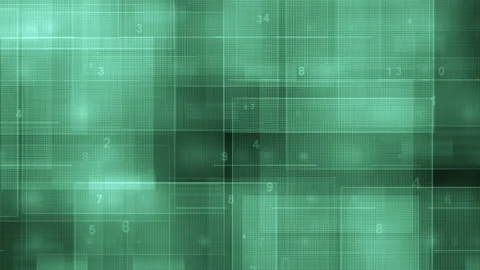 Glowing square lines and floating numbers. Digital futuristic hi tech animation Stock-Footage 237847833