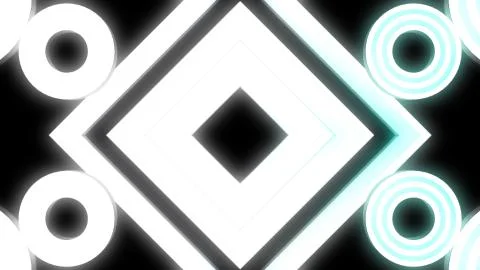 Glowing squares and circles elements 스톡 일러스트