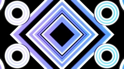 Glowing squares and circles elements Stock-Illustration