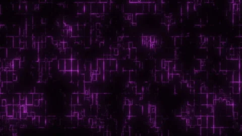 Glowing squares enigmatic grid pattern on dark background Stock Footage 343813538