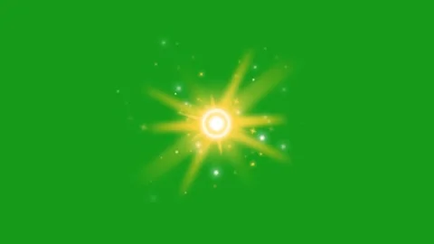 Glowing star and glitter particles motion graphics with green screen background Stock Footage 194810108