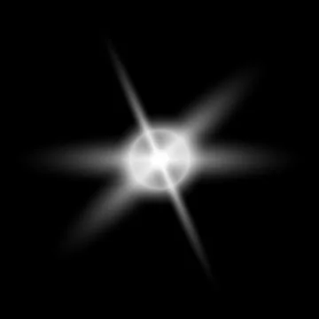 Glowing star effect, vector abstract, shine, flare, isolated on black backgro Stock Illustration