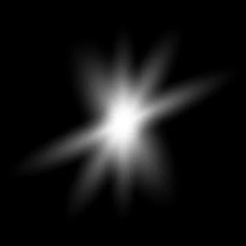 Glowing star effect, vector abstract, shine, flare, isolated on black backgro Ilustración de archivo