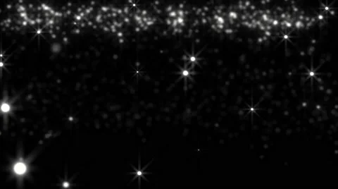 Glowing star particle in random direction with bounce on spotlight ground abs Stock Footage 65215522