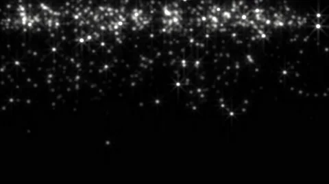 Glowing star particle in random direction with bounce on spotlight ground abs Stock Footage 65215530