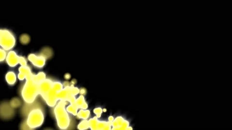 Glowing star particle in random direction with bounce on spotlight ground abs Stock Footage 65307035