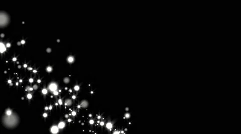 Glowing star particle in random direction with bounce on spotlight ground abs Stock Footage 65307042