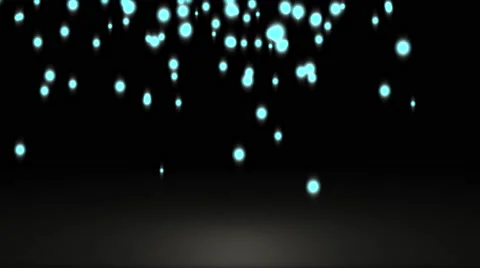 Glowing star particle in random direction with bounce on spotlight ground abs Stock Footage 65307142