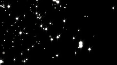 Glowing star particle in random direction  3D Stock Footage 73514823