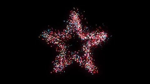 Glowing star Particles animation video Stock Footage 330419747
