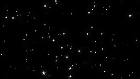 Glowing star particles floating in dark night sky Stock Footage 330419750
