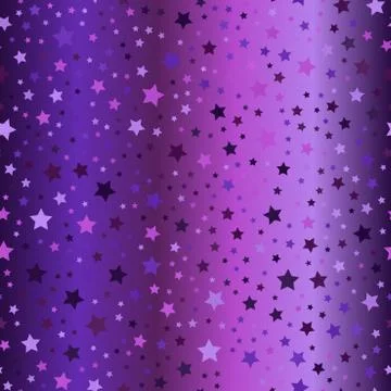 Glowing star pattern. Seamless vector gradient background Stock Illustration