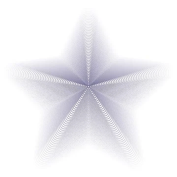 Glowing Star Shape with Lines on White Background Stock Illustration