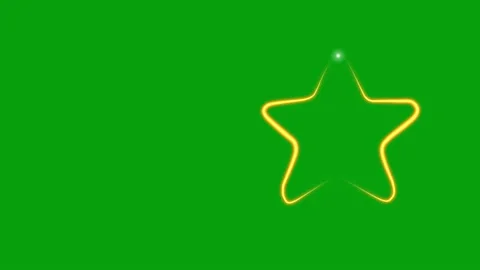 Glowing star shape motion graphics with green screen background Stock Footage 141101981