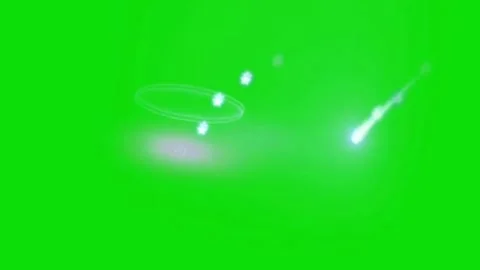 Glowing star trail and magic ring animation on green screen background Stock Footage 340995788
