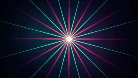 Glowing starburst light rays seamless loop motion background Stock-Footage 345394052