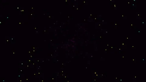 Glowing stardust particles drifting through a deep celestial nebula field Video stock 342115311