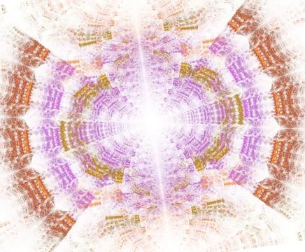 Glowing stargate with particles in space. Abstract fractal background. A larg Ilustración de archivo