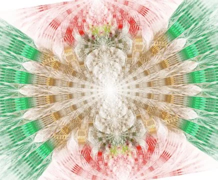 Glowing stargate with particles in space. Abstract fractal background. A larg Stock-Illustration
