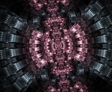 Glowing stargate in space, computer generated abstract background. Galactic l Illustrazione stock