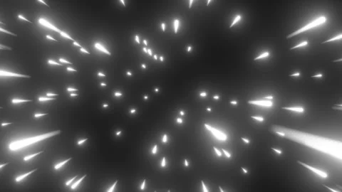 Glowing starlight speed animation isolated on black background Stock-Footage 332303543