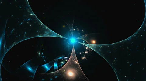 Glowing Starry Circles Stock Footage 37349564