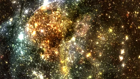 Glowing stars and bright clouds fly past the viewer in this animation. Stock Footage 101969566