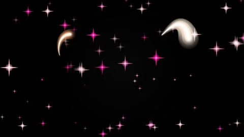 Glowing stars and comets in space, black background Stock Footage 330518606