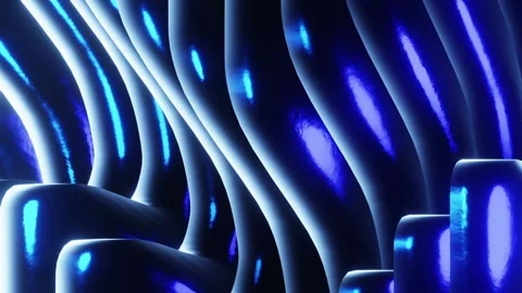 Glowing Stone Wavey Shapes With Wave Motion Stock Footage 223795342