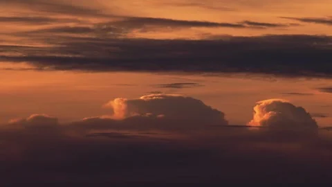 Glowing Storm Clouds Illuminated by Tropical Evening Sunlight Stockbeeldmateriaal 335609785