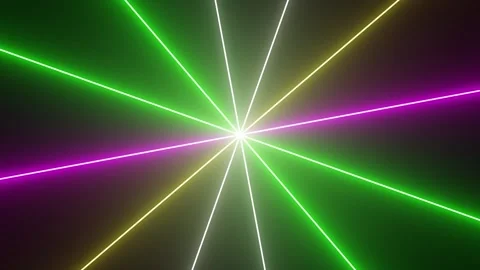 Glowing straight lines in star-shaped rotation Stock Footage 341833739