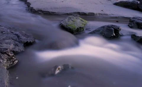 Glowing stream Stockfoto's