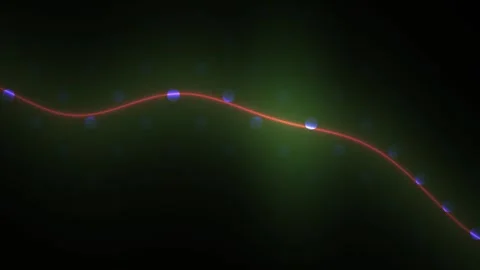 Glowing string lights in darkness. Stock Footage 340029998