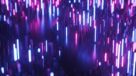 Glowing Strings Futuristic Background Loop Stock Footage 265352070