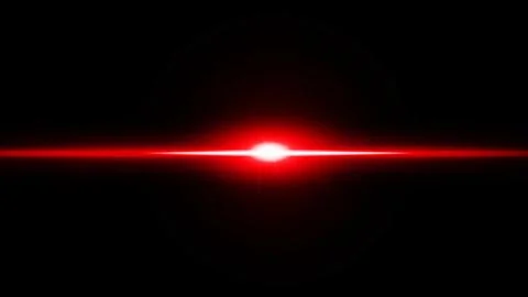 Glowing stripe. Red flashes of light on a black background. Glowing abstract Stock Illustration