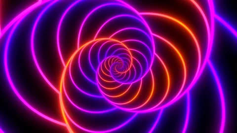 Glowing striped spiral. Stock Footage 171884234