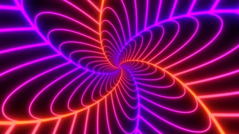 Glowing striped spiral. Stock Footage 172170222