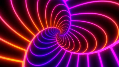 Glowing striped spiral. Stock Footage 172210510