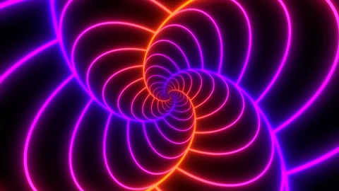 Glowing striped spiral. Stock Footage 172428944