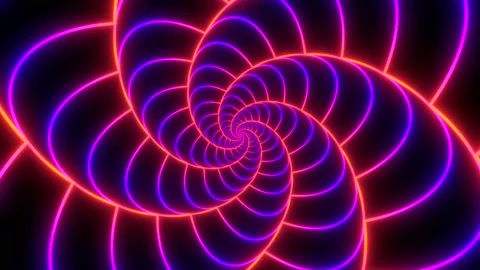 Glowing striped spiral Stock Footage 172488072