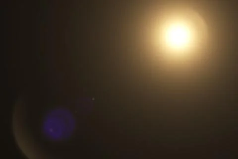 Glowing sun highlight effect on the lens of the lens Stock Photos
