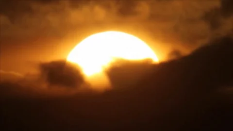 Glowing sun rise Stock Footage