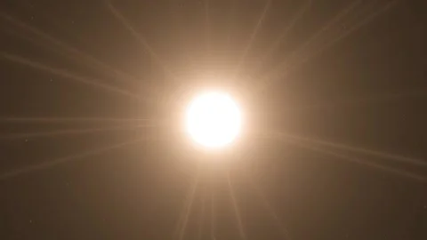 Glowing Sun with Streaks Stock Footage 316286189