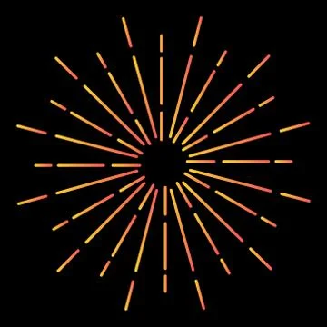 Glowing Sunburst Element Vector Stock Illustration